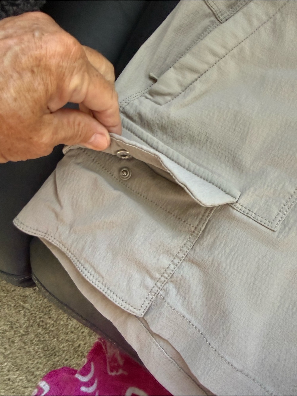 Athleta Light Beige Utility Cargo Shorts - Picture 3 of 6